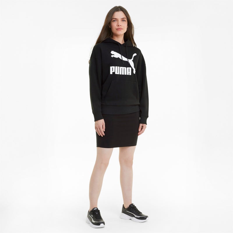 PUMA Classics Logo Womens Black Hoodie - Image 3